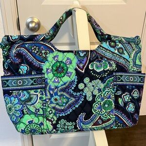 Vera Bradley Retired Blue Rhapsody Quilted Handbag Tote